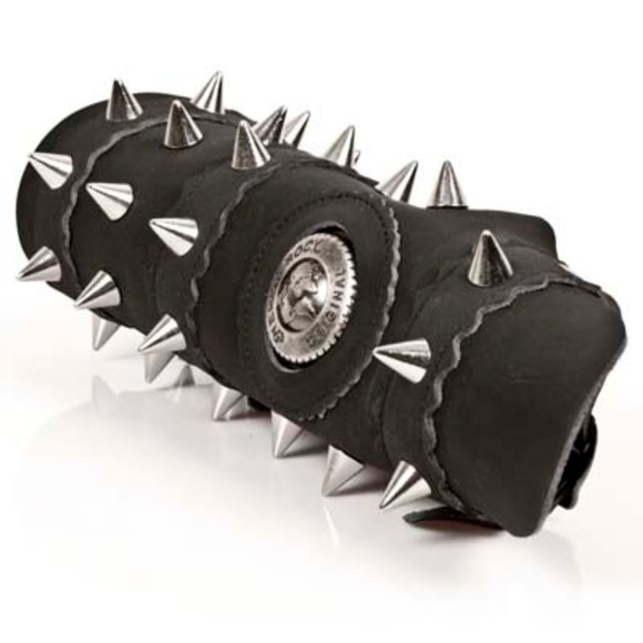 New Rock Braza Leather Spiked Gauntlet Left - Picture 1 of 10